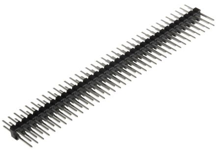 RS PRO Stiftleiste Gerade, 72-polig / 2-reihig, Raster 2.54mm, Lötanschluss-Anschluss, 1.0A, Nicht Ummantelt