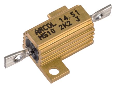 Arcol HS10 Wickel Lastwiderstand 2.2kΩ ±5% / 10W, Alu Gehäuse Axialanschluss