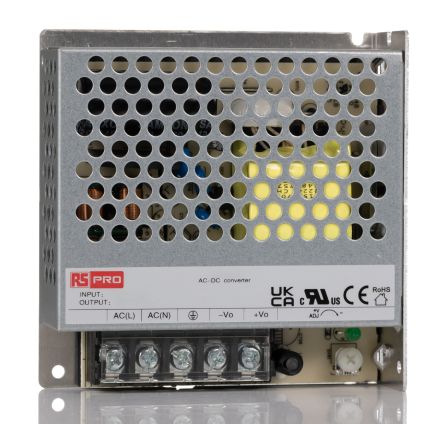 RS PRO Fuente De Alimentación AC-DC, 12V Dc, 6A, 75W, 1 Salida, Montaje En Panel