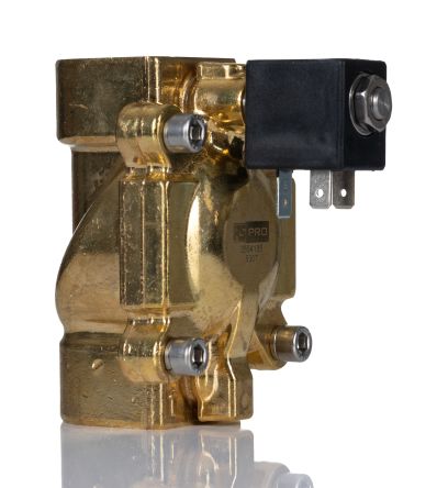 RS PRO Válvula De Solenoide De 2 Puertos, Hembra H De 1 Pulg., Solenoide, NC De 220 V