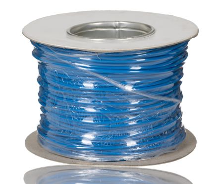 RS PRO Einzeladerleitung 1 Mm², 18 AWG 100m Blau PVC Isoliert 16/0,2 Mm Litzen