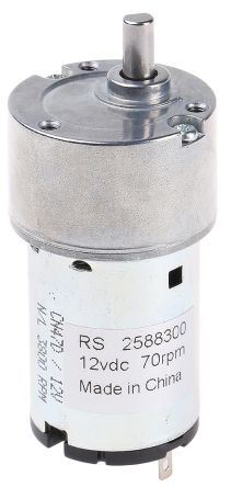 RS PRO Motoriduttore, 12 V C.c., 70 Giri/min