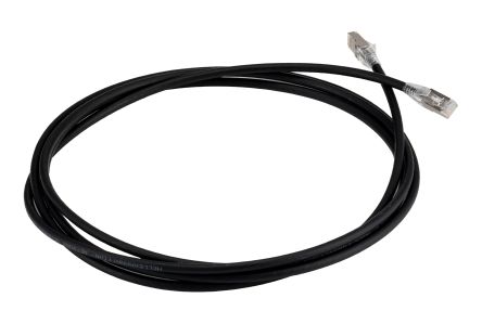 HellermannTyton Connectivity, 3m Cat6a, Black RJ45 to RJ45, S/FTP, Terminated