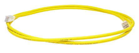 HellermannTyton Connectivity, 2m Cat6a, Yellow RJ45 to RJ45, S/FTP, Terminated