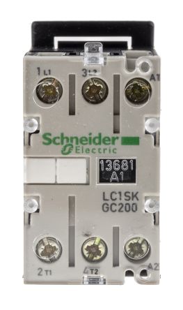 Schneider Electric LC1S Series Contactor, 230 V Ac Coil, 2-Pole, 5 A, 2.2 KW, 2NO, 690 V Ac