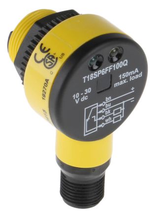 T18sp6ff100q Banner Banner Photoelectric Sensor Diffuse 100 Mm