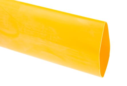 RS PRO Wärmeschrumpfschlauch, Polyolefin Gelb, Ø 38.1mm Schrumpfrate 2:1, Länge 1.2m