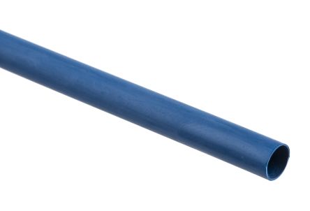 RS PRO 聚烯烃热缩管, 6.4mm直径, 1.2m长, 蓝色, 2:1
