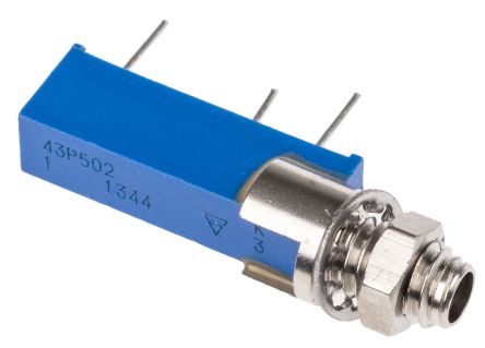 Vishay 43P 20-Gang THT Trimmer-Potentiometer, Seitliche Einstellung, 5kΩ, ±10%, 0.5W, Pin, L. 27.81mm