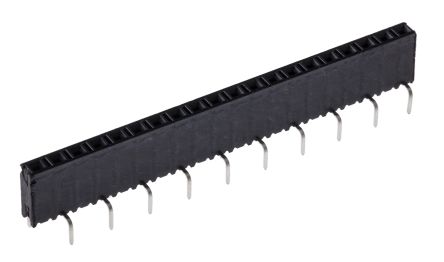 Samtec Conector Hembra Para PCB, De 20 Vías En 1 Fila, Paso 2.54mm, 475 V, 5.9A, Montaje En Orificio Pasante, Para