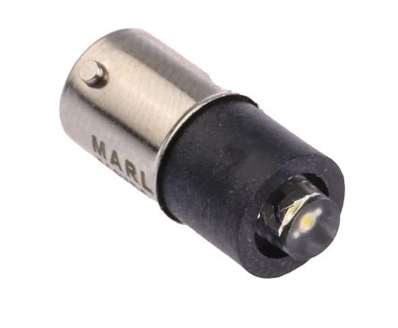 Marl LED Signalleuchte Weiß, 110V Dc / 750mcd, Ø 4.8mm X 26mm, Sockel BA9s