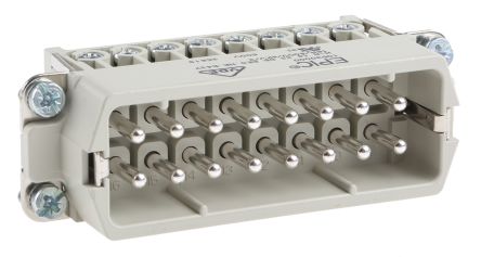 Epic Contact H-A Industrie-Steckverbinder Kontakteinsatz, 16-polig 14A Stecker, Schrauben