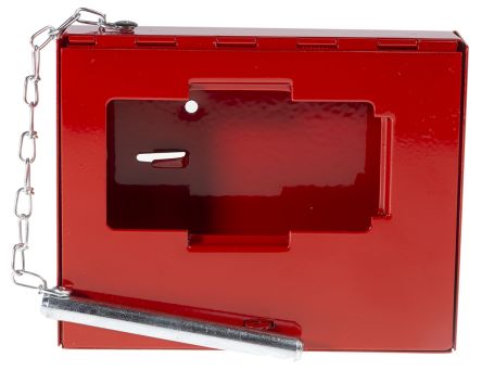 RS PRO Rot Stahl Schlüsselschrank Mit Hammer Für 1 Schlüssel, B 123mm, H 153 Mm, Wandmontage