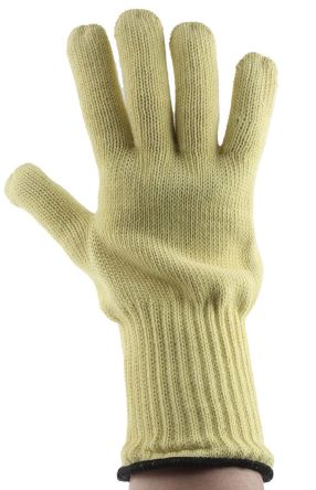 Ansell Mercury Yellow Cotton Heat Resistant Work Gloves, Size 10, Large