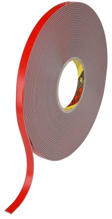 3M 4991F, VHB Grey Foam Tape, 12.0mm x 16.50m, 2.30mm Thick