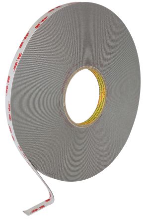 3M 4941, VHB Grey Foam Tape, 12.0mm x 33.0m, 1.10mm Thick