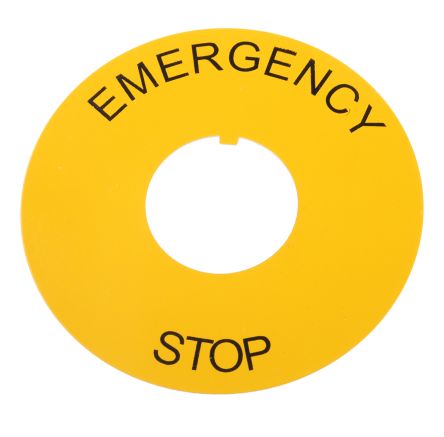 BACO Beschriftungsplatte Für Serie Emergency Stop