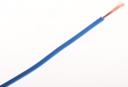 Staubli Einzeladerleitung 0.5 Mm², 20 AWG 100m Blau PVC Isoliert Ø 2.1mm 129/0,07 Mm Litzen