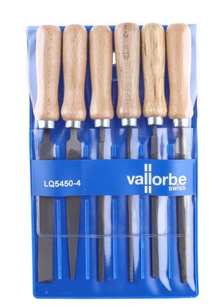 Vallorbe 4in Chrome Steel, 6 pieces Engineers File Set