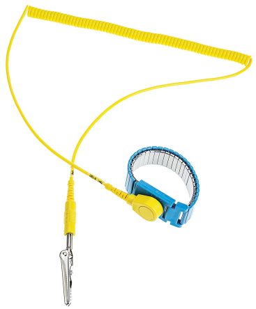 RS PRO 防静电腕带及线组, 香蕉插头 - 按扣连接