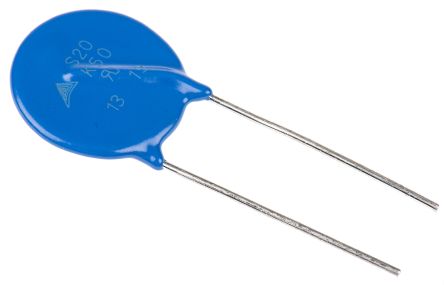 EPCOS Metalloxid-Varistor, 3.8nF, 82V, 50V, 27J, Metall / 100A, 6500A Max., Mm, Ø 21.5mm, 4.3mm