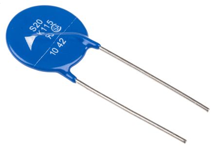 EPCOS Metalloxid-Varistor, 1.52nF, 180V, 115V, 60J, Metall / 100A, 6500A Max., Mm, Ø 21.5mm, 4.7mm