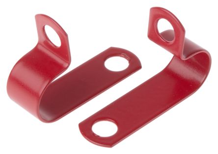 red cable clips