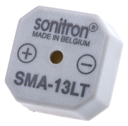 Sonitron Summer Dauerton, 82dB, Durchsteckmontage, 1.5V Dc→15V Dc, Intern, ø 14mm, 14 X 14 X 6.5mm