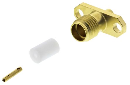 Radiall, Jack Flange Mount SMA Connector, 50Ω, Solder Termination, Straight Body