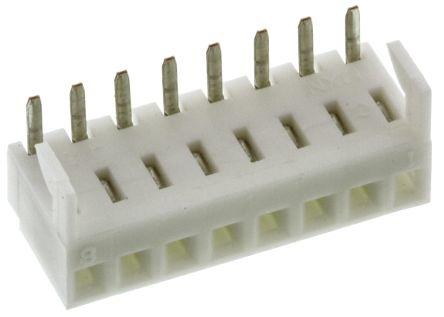 Molex Connecteur Femelle Pour CI, 8 Contacts, 1 Rangée, 2.54mm, Traversant, Angle Droit