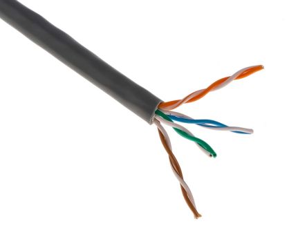 Molex Premise Networks Molex Ethernetkabel Cat.5e, 305m, Grau Verlegekabel U/UTP, Aussen ø 5mm, PVC