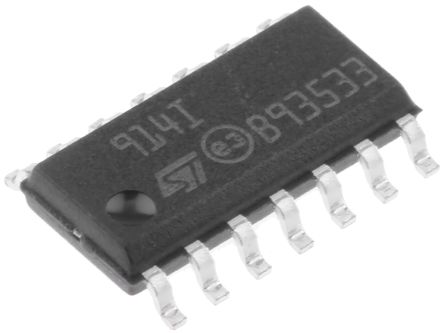 STMicroelectronics TS914ID, Low Power, Op Amp, RRIO, 1MHz, 3 → 15 V, 14-Pin SOIC