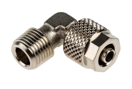 RS PRO Adaptateur Fileté Coudé 1100 Vers Enfichable 6 Mm R 1/8 Mâle