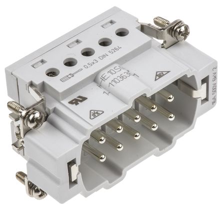 TE Connectivity HE Industrie-Steckverbinder Kontakteinsatz, 10-polig 16A Stecker