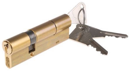 Vachette Brass Polished Finish Euro Cylinder Lock, 60 x 30mm