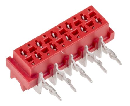 TE Connectivity Micro-MaTch Leiterplattenbuchse Gewinkelt 10-polig / 2-reihig, Raster 2.54mm