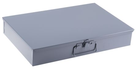 Durham 零件收纳盒, 12储物格, 457mm x 76mm x 304mm, 钢, 灰色