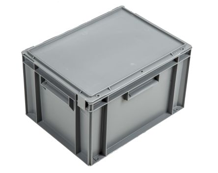 Schoeller Allibert Caja De Almacenamiento De Plástico Gris, De 20L, 246mm X 300mm X 400mm