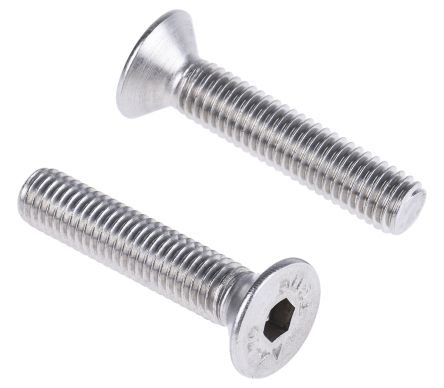 Rs Pro M8 X 40mm Hex Socket Countersunk Screw Stainless Steel