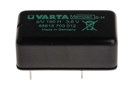 Varta Batterie A Bottone Ricaricabili, 3.6V, 150mAh, NiMH