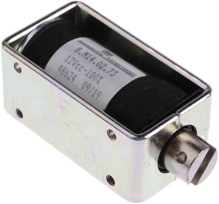 Mecalectro Linear Solenoid, 12 V Dc, 2 → 8N, 57.7 X 32 X 25.4