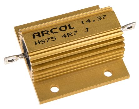 Arcol HS75 Wickel Lastwiderstand 4.7Ω ±5% / 75W, Alu Gehäuse Axialanschluss