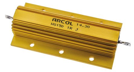 Arcol HS150 Wickel Lastwiderstand 1Ω ±5% / 150W, Alu Gehäuse Axialanschluss