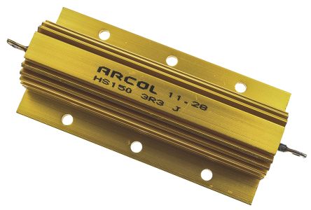 Arcol HS150 Wickel Lastwiderstand 3.3Ω ±5% / 150W, Alu Gehäuse Axialanschluss