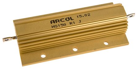 Arcol HS150 Wickel Lastwiderstand 100mΩ ±5% / 150W, Alu Gehäuse Axialanschluss