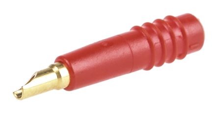 Staubli Stäubli 1mm Bananenbuchse Rot, Kontakt Vergoldet, 30 V, 60V Dc / 6A, Lötanschluss