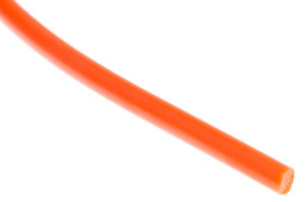 RS PRO 5m 5mm Diameter Orange Round Polyurethane Belt For Use With 34mm Minimum Pulley Diameter