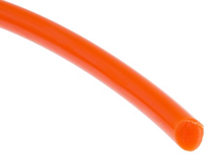RS PRO 聚氨酯圆带, 直径6.3mm, 最小皮带轮直径38mm, 橙色, 长5m