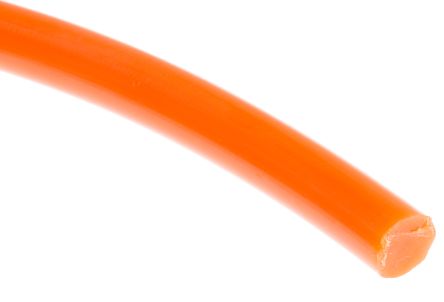 RS PRO 聚氨酯圆带, 直径8mm, 最小皮带轮直径48mm, 橙色, 长5m