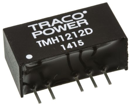 TRACOPOWER TMH DC-DC Converter, ±12V Dc/ ±80mA Output, 10.8 → 13.2 V Dc Input, 2W, Through Hole, +85°C Max Temp